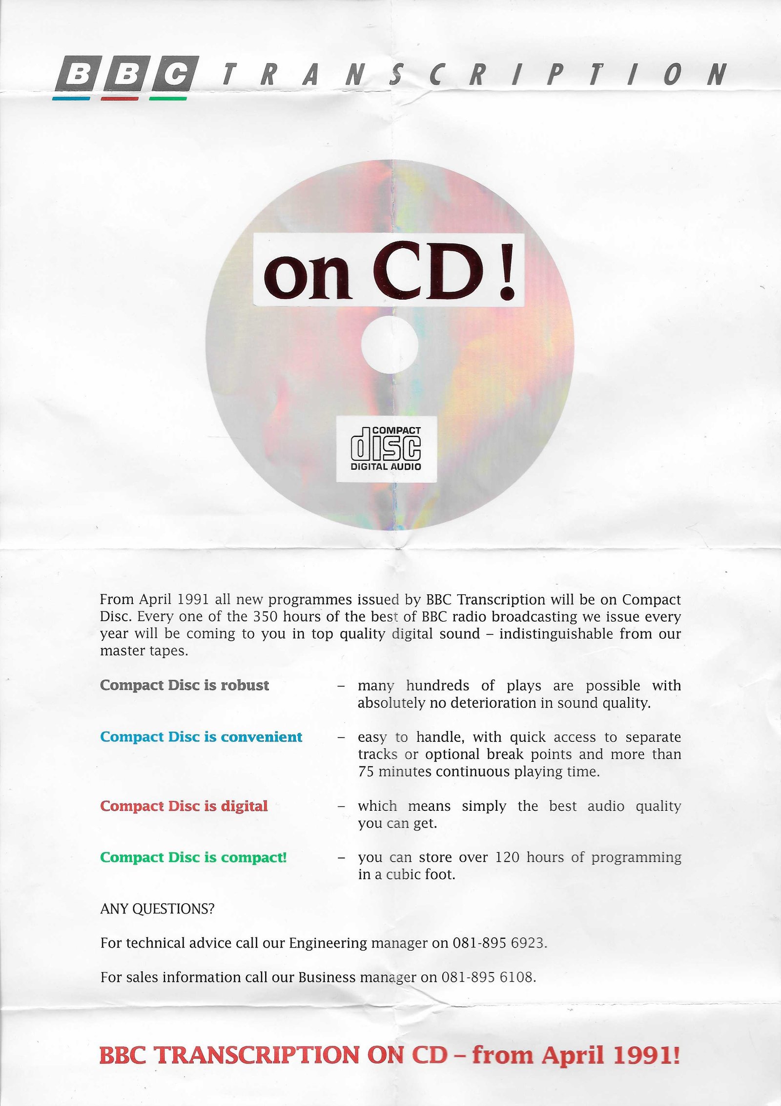 Inserts from TCD 0001